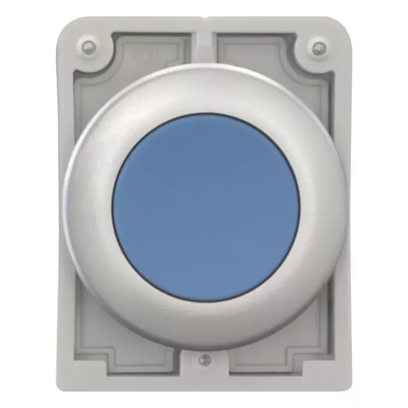 Eaton M30C-FDR-B tlačidlo, ploché, okrúhle, pochrómované, modré 182947