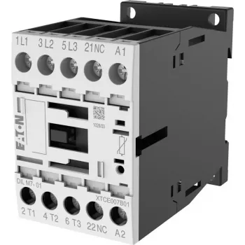 Eaton DILM7-01 stýkač, 3-pólový, 7 A, 230 V AC 50 Hz / 240 V AC 60 Hz cievka, 1 NC pomocný kontakt 276585