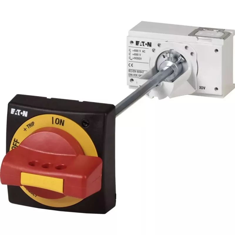 Eaton NZM1-XHBR otočná rukoväť, čierna/červená/žltá, IP66, 85x85 mm, pre NZM1/PN1/N(S)1 266632