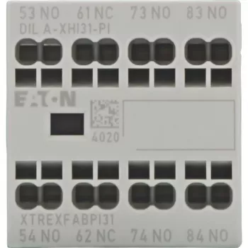Eaton DILA-XHI31-PI blok pomocných kontaktov, 3NO+1NC, čelná montáž, skrutkové svorky, pre stýkače DILM7-DILM38 a relé DILA 199318
