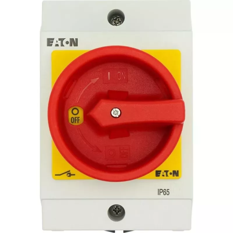 Eaton T0-2-8900/I1/SVB 3-pólový hlavný vypínač 20 A, červený/žltý 207151