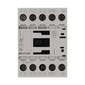 Eaton DILM12-01 3-pólový motorový stýkač, 230 V AC / 240 V AC cievka, 12 A, 1 NC pomocný kontakt 276865