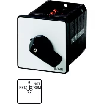 Eaton T5B-4-8902/E 4-pólový otočný spínač, 32 A, 690 V AC, čierny/biely 207430