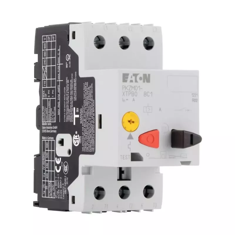 EATON PKZM01-2.5 motorový istič, 2,5 A, 3-pólový, tlačidlo, 0,75 kW 278481