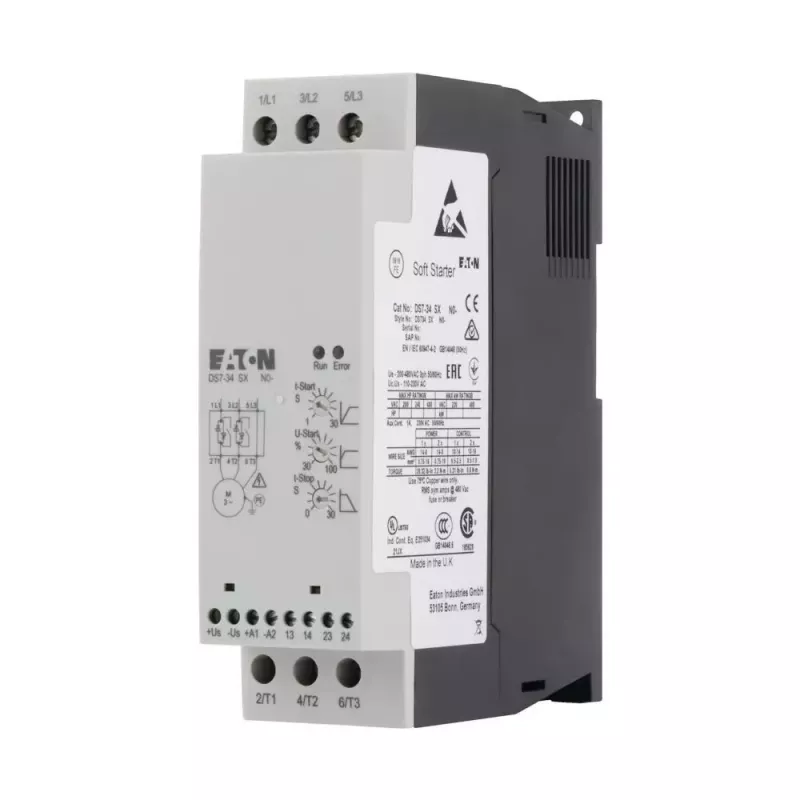 Eaton DS7-342SX024N0-N softštartér, 24 A, 200-480 V AC, 24 V AC/DC ovládanie, 11 kW
