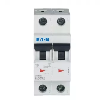 Eaton FAZ-C10/2 istič (MCB), 10 A, 2-pólový, typ C, 400 V AC, 10 kA 278756