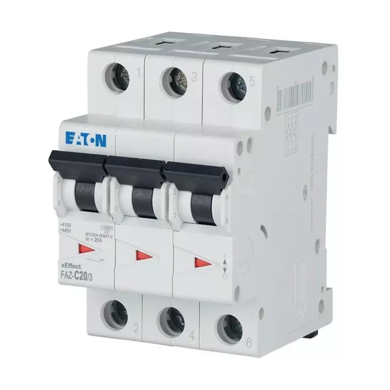 Eaton FAZ-C20/3 istič, 3-pólový, 20 A, typ C, 10 kA 278874
