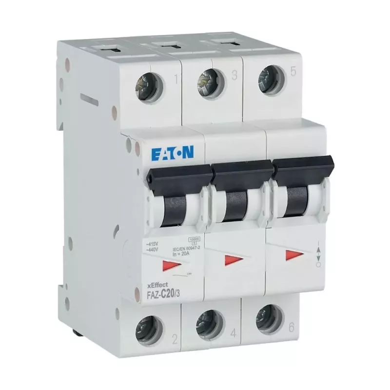 Eaton FAZ-C20/3 istič, 3-pólový, 20 A, typ C, 10 kA 278874