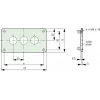 Eaton M22-E4 montážna doska pre 4 ovládacie prvky, antracitová 216545