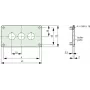 Eaton M22-E4 montážna doska pre 4 ovládacie prvky, antracitová 216545