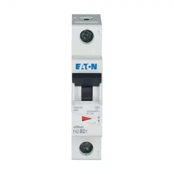 EATON FAZ-B2/1 istič, 1-pólový, typ B, 2 A, 6 kA, 230/400 V AC, montáž na DIN lištu, termomagnetický 278523