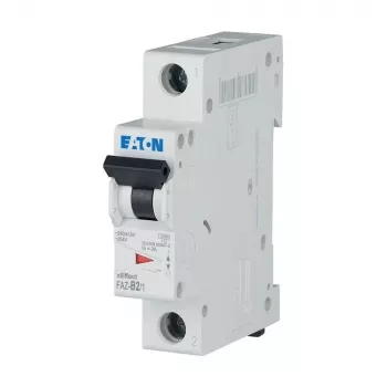 EATON FAZ-B2/1 istič, 1-pólový, typ B, 2 A, 6 kA, 230/400 V AC, montáž na DIN lištu, termomagnetický 278523