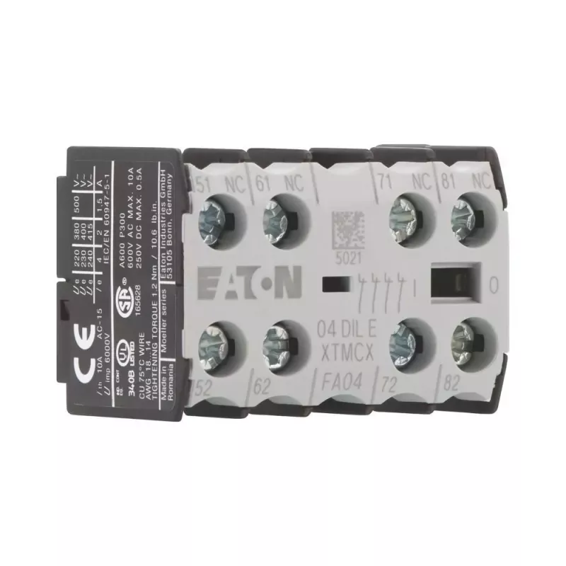EATON 04DILE blok pomocných kontaktov, 4 NC, nútene vedené, čelná montáž, pre stýkače DILM7-DILM38 010256