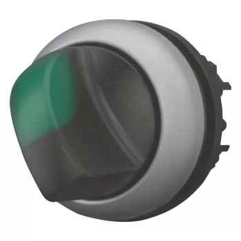 Eaton M22 otočný pohon, 3 polohy, aretovaný, čierny gombík so striebornou clonou 284395