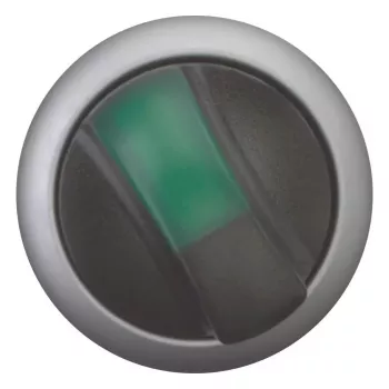 Eaton M22 otočný pohon, 3 polohy, aretovaný, čierny gombík so striebornou clonou 284395