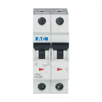 Eaton FAZ-C6/2 istič (MCB), 6 A, 2-pólový, typ C, 10 kA, 230/400 V AC 278754