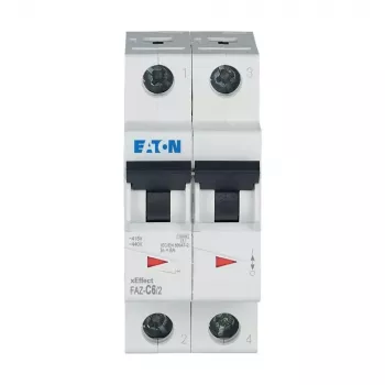 Eaton FAZ-C6/2 istič (MCB), 6 A, 2-pólový, typ C, 10 kA, 230/400 V AC 278754