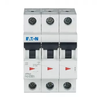 Eaton FAZ-C32/3 istič typ C, 32 A, 3-pólový, 10 kA, DIN lišta 278876