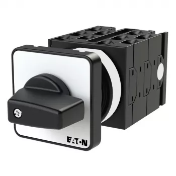 Eaton T0-5-15139/E 2-pólový vačkový spínač, ZAP-VYP, 20A, 690V AC, montáž na predný panel, čierna/biela 014135