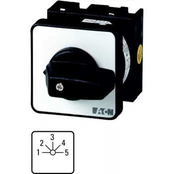 Eaton T0-5-15139/E 2-pólový vačkový spínač, ZAP-VYP, 20A, 690V AC, montáž na predný panel, čierna/biela 014135