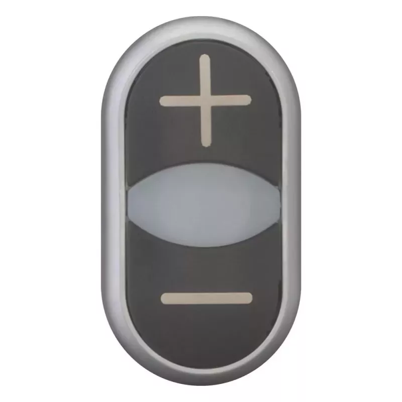 Eaton M22-DDL-S-X4/X5 dvojité tlačidlo, čierna/titán, IP66 218145