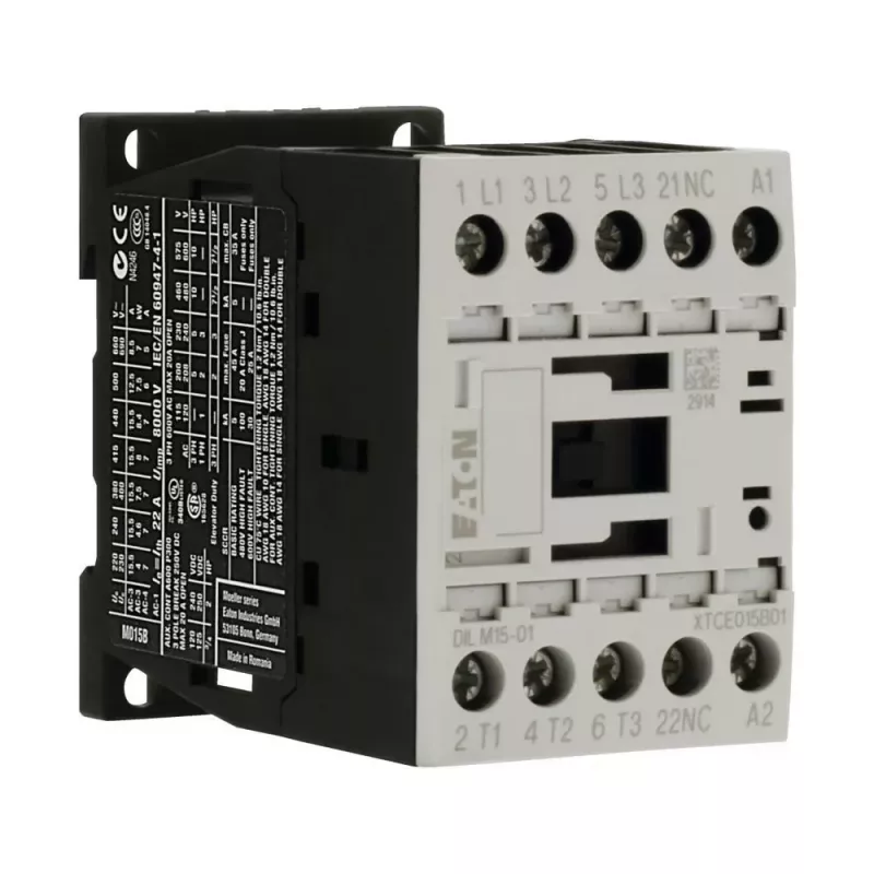 Eaton DILM15-01 stýkač, 3-pólový, 15 A, 230 V AC cievka, 1 NC pomocný kontakt 290093