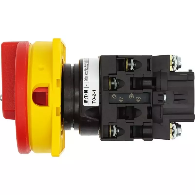 Eaton T0-2-1/EA/SVB uzamykateľný vačkový spínač 20 A 690 V 1 x 90° žltý/červený 038873