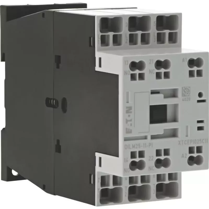 Eaton DILM25-11(RDC24)-PI stýkač, 3 spínacie hlavné kontakty, 24 V DC cievka, 25 A, 11 kW 199288