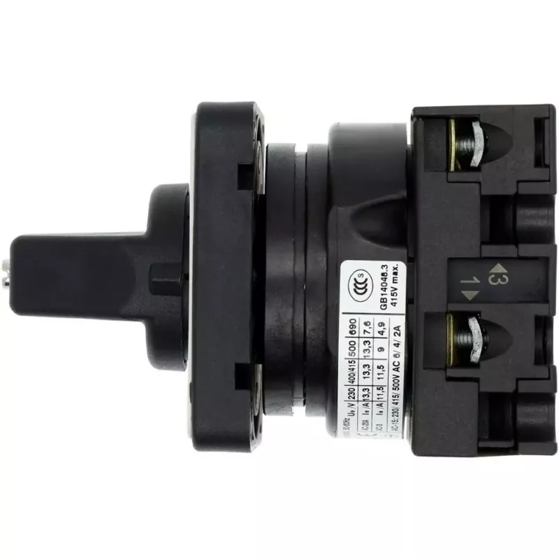 Eaton T0-1-15402/E 2-pólový vačkový spínač, 20A, 690V AC, IP65, čierny 053092