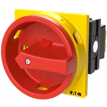 Eaton T0-1-8200/EA/SVB otočný spínač, 1-pólový, 20 A, 690 V AC, IP65, čierna/červená/žltá 053110
