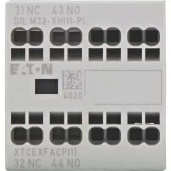 Eaton DILM32-XHI11-PI blok pomocných kontaktov, 1 NO + 1 NC, 4 A, predná montáž, pre DILM7-DILM32 stýkače 199309