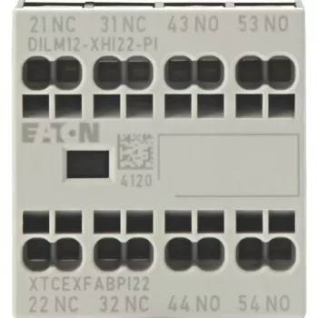 Eaton DILM12-XHI22 blok pomocných kontaktov, 2NO+2NC, predná montáž, skrutkové svorky, pre stýkače DILM7-150 199458