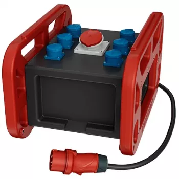 MENNEKES EverBOX GRIP prenosná rozvodná skriňa 32A 5-pólová 400V s prúdovým chráničom a ističmi, 2m kábel 9502985RT