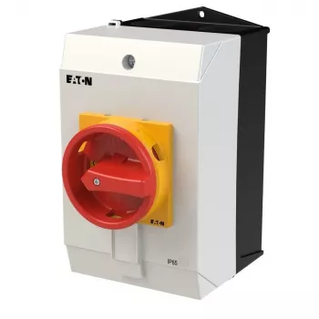 Eaton T3-4-15682/I2/SVB vačkový spínač, 3-pólový + N, 32 A, červeno-žltá rukoväť, IP65 207210