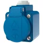 MENNEKES 10119 nástenná SCHUKO zásuvka, 16 A, 230 V, 2P+PE, IP44, modrá, s krytom
