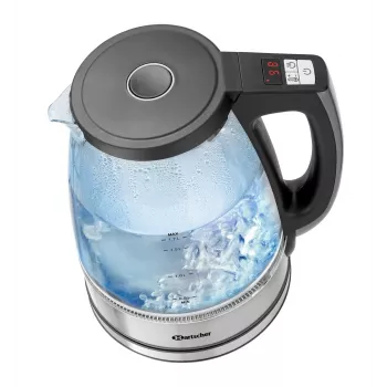 Bartscher sklenená kanvica 1,7L so 6 nastaveniami teploty a LED displejom 200135
