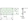 Eaton M22-E3Q hliníkové puzdro pre ovládaciu stanicu, sivé, 3 výrezy, IP65 216544