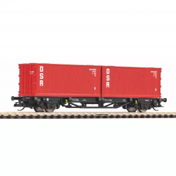 Piko TT 47727 TT vagón na prepravu kontajnerov 2x20 DSR DR