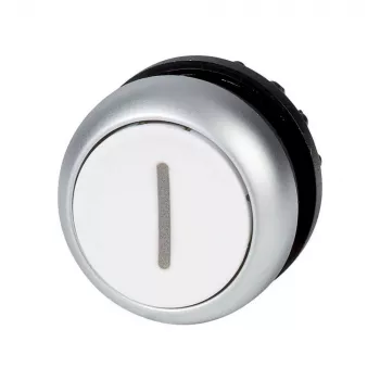 Eaton M22-DR-W-X1 plochý biely aretovaný tlačidlový ovládač, 22,5 mm, IP67/IP69K