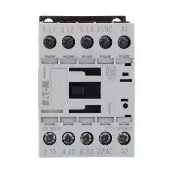 Eaton DILM9-01 24V AC 50Hz 3-pólový stýkač, 9A, 1NO, IP20 276712
