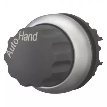 Eaton M22-WR-X91 otočný spínač - ovládač, otočný gombík, 2-polohový, aretovaný, čierny plastový predný krúžok, 22,5 mm
