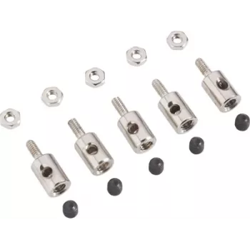 Reely spojka tyčí pre drôty, bowdeny, tlačné tyče do 2 mm priemeru (10 kusov, čierna) 180281