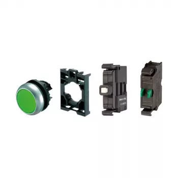 Eaton M22-DL-G-K10LED-BVP osvetlené tlačidlo, zelené, 1 NO, 24 V AC/DC LED, plastový predný krúžok 110930