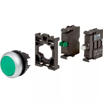 Eaton M22-DL-G-K10LED-BVP osvetlené tlačidlo, zelené, 1 NO, 24 V AC/DC LED, plastový predný krúžok 110930