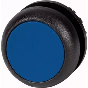 Eaton M22S-DL-B ovládač tlačidla, Momentary, čierny golier, modrá šošovka, 22,5 mm 216932