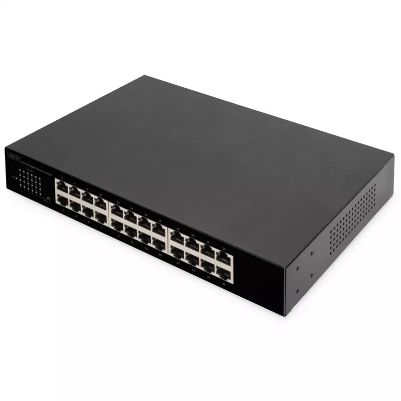 DIGITUS DN-80113-1 24-port Gigabit switch, 19-palcová rackmontáž, 48 Gbps, Unmanaged