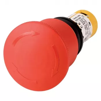 Eaton C22-PVT45P-K11 núdzové stop tlačidlo, 1 NC + 1 NO, ťahacia západka, IP66/IP67/IP69, červená hríbová hlavica 45 mm 121610