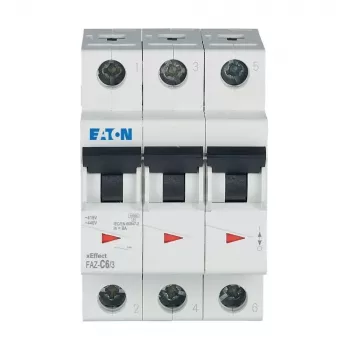 Eaton FAZ-C6/3 6 A 3-pólový istič (MCB) s charakteristikou C, 6 kA 278867