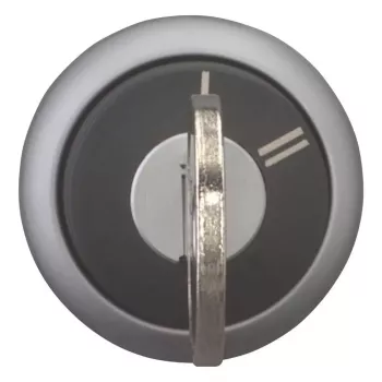 Eaton M22-WRS-X95 kľúčový otočný prepínač, 3-polohový, aretovaný, čierny plastový predný krúžok, kľúč X95 228026