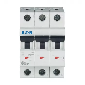 EATON FAZ-D16/3 istič 16A 3-pólový charakteristika D 6kA 278896